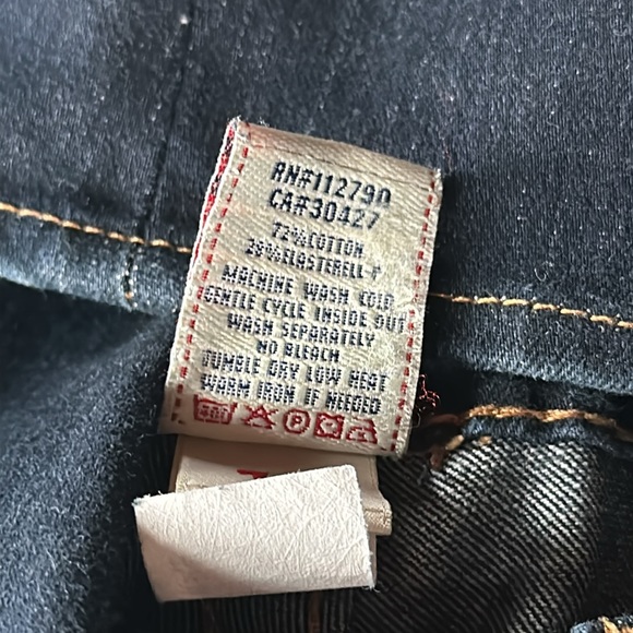 NWOT TRUE RELIGION DARK WASH JOEY SUPER LOW RISE SIZE 28 - Picture 10 of 10